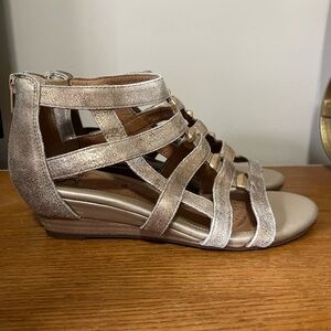 Sofft Metallic Gold Strappy Sandals